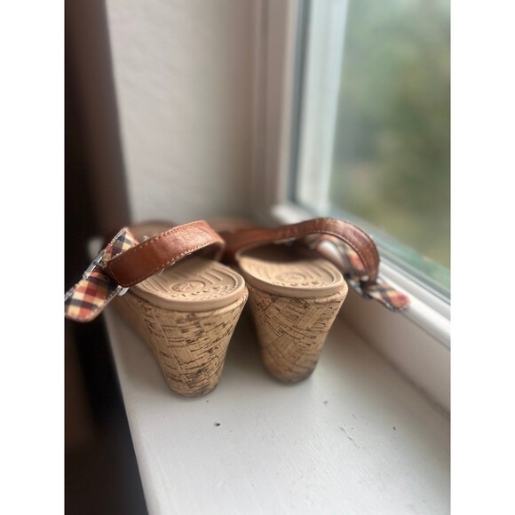 Crocs A-Leigh Women’s Brown Leather Open Toe Wedge Sandal Size 7 - Picture 7 of 9